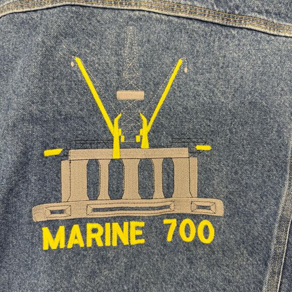 VTG 90s Carhartt Denim Blanket Lined Trucker Jacket Mens XL Button Up JB0998 USA - Picture 2 of 11